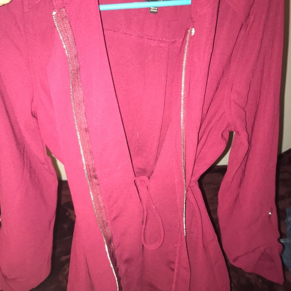 Red Zipper Jacket - Picture 3 of 3